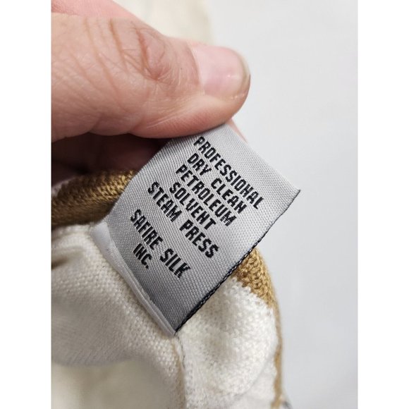 Stacy Adams Mens Sweater Size XL Cream Tan 1/4 Zip Pullover Knit Long Sleeve - Picture 6 of 10